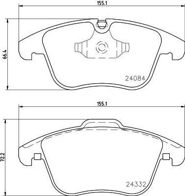 TEXTAR Колодки передние CITROEN C5 1.6/1.8/2.0 02/08-> (2433201 )