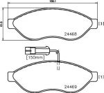 Textar 2446802 комплект тормозных колодок, дисковый тормоз на FIAT DUCATO c бортовой платформой/ходовая часть (250, 290)