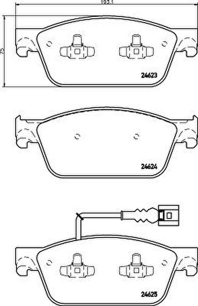 TEXTAR Колодки передние VW T5/Multivan 03->/Type ATE /WK+ (2462301)