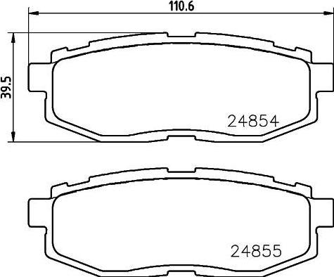 TEXTAR Колодки задние SUBARU Tribeca B9 3.0 01/05-> (2485401)