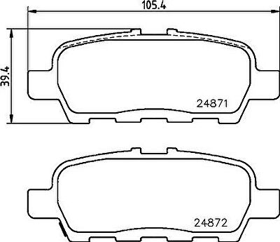 TEXTAR Колодки задние NISSAN Teana / Juke (2487101)