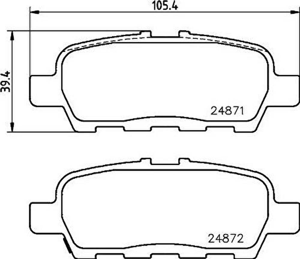 TEXTAR Колодки задние NISSAN Teana / Juke (2487101)