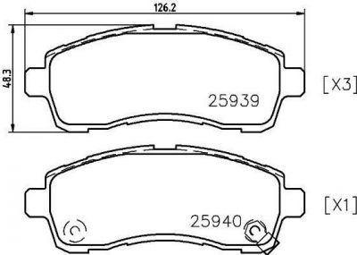 Textar 2593901 комплект тормозных колодок, дисковый тормоз на MAZDA 2 (DE)