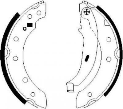 TEXTAR Колодки барабанные RENAULT CITROEN PEUGEOT (91048000)