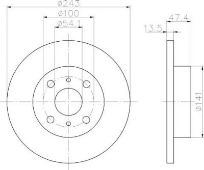 Textar 92036700 тормозной диск на TOYOTA COROLLA Liftback (_E8_)