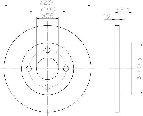 Textar 92063300 тормозной диск на NISSAN MICRA II (K11)