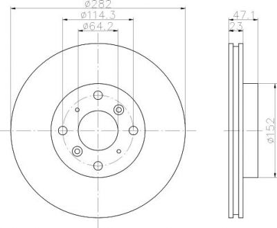 Textar 92078300 тормозной диск на HONDA PRELUDE IV (BB)