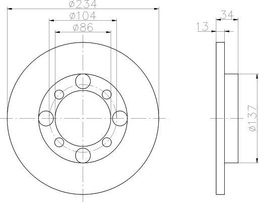 Textar 92089500 тормозной диск на MITSUBISHI LANCER IV (C6_A, C7_A)