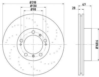 Textar 92100007 тормозной диск на PORSCHE 911 (996)