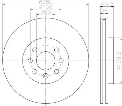 TEXTAR Тоpмозной диск Brake discs passenger car (92129303)