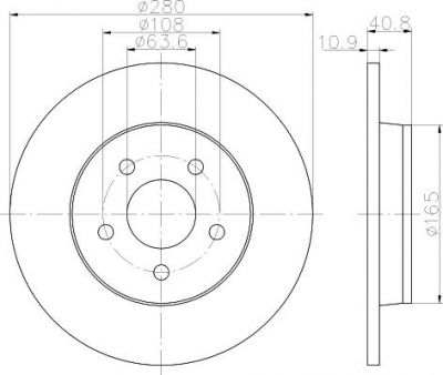 Textar 92133803 тормозной диск на FORD C-MAX (DM2)