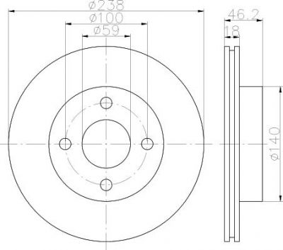 Textar 92144300 тормозной диск на NISSAN MICRA II (K11)