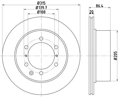 Textar 92146703 тормозной диск на HYUNDAI TERRACAN (HP)