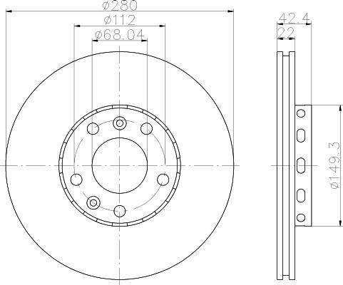 Textar 92152200 тормозной диск на VW PHAETON (3D_)