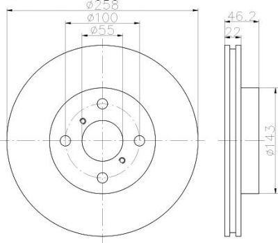 Textar 92164203 тормозной диск на TOYOTA YARIS (NHP13_, NSP13_, NCP13_, KSP13_, NLP13_)