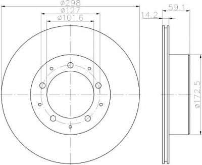 Textar 92230503 тормозной диск на LAND ROVER DEFENDER Station Wagon (LD)