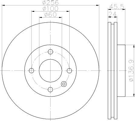 Textar 92241400 тормозной диск на CHEVROLET AVEO седан (T300)