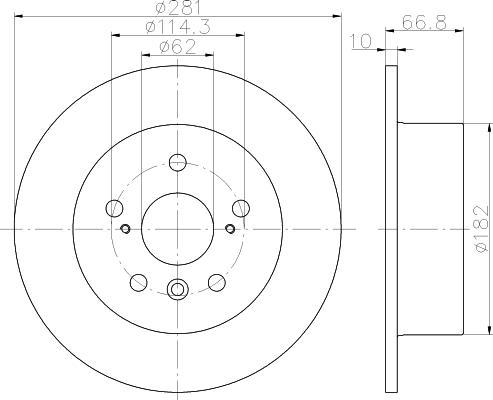Textar 92257803 тормозной диск на TOYOTA CAMRY седан (_XV4_)