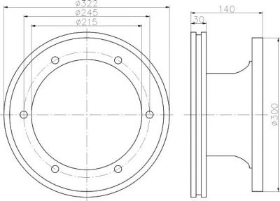 Textar 93128000 тормозной диск на RENAULT TRUCKS Midliner