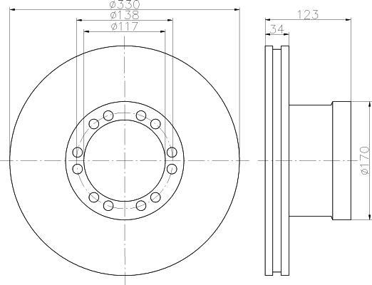 Textar 93142400 тормозной диск на DAF LF 45
