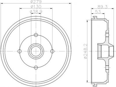 Textar 94004500 тормозной барабан на VW KAEFER кабрио (15)