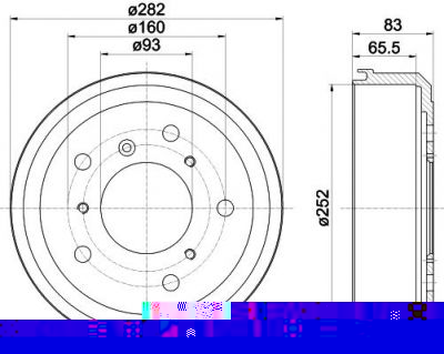 Textar 94005100 тормозной барабан на VW LT 28-35 I автобус (281-363)