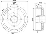 Textar 94008800 тормозной барабан на FORD ESCORT III (GAA)