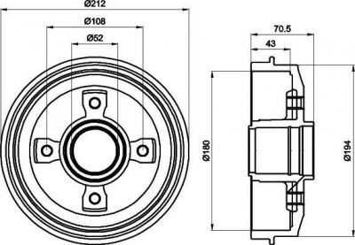 Textar 94011800 тормозной барабан на PEUGEOT 309 II (3C, 3A)