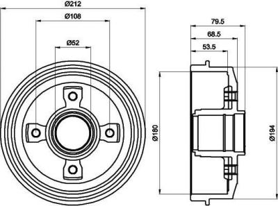 Textar 94011900 тормозной барабан на PEUGEOT 309 II (3C, 3A)