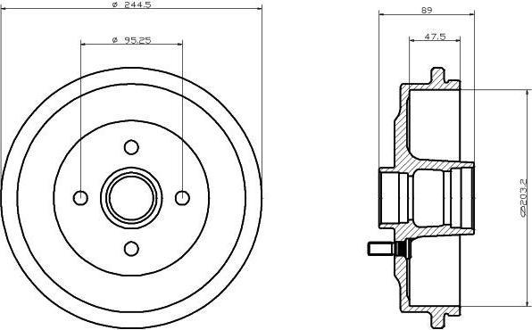 Textar 94016500 тормозной барабан на AUSTIN MAESTRO (XC)