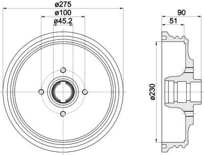 Textar 94018900 тормозной барабан на SEAT INCA (6K9)