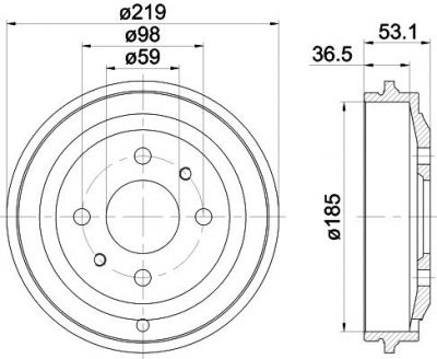 Textar 94020000 тормозной барабан на FIAT ALBEA (178_)