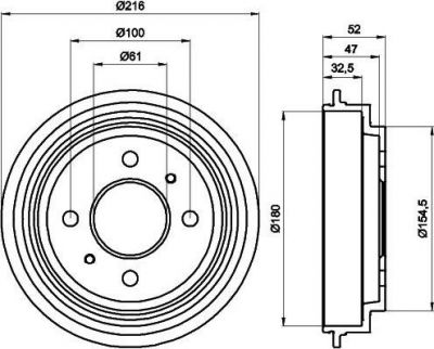 Textar 94020700 тормозной барабан на NISSAN MICRA I (K10)