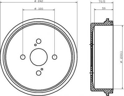 Textar 94021700 тормозной барабан на TOYOTA TERCEL (AL2_)