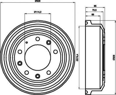 Textar 94021800 тормозной барабан на LAND ROVER DEFENDER Station Wagon (LD)