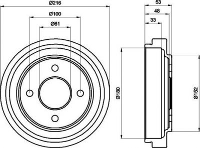 Textar 94024500 тормозной барабан на NISSAN MICRA II (K11)