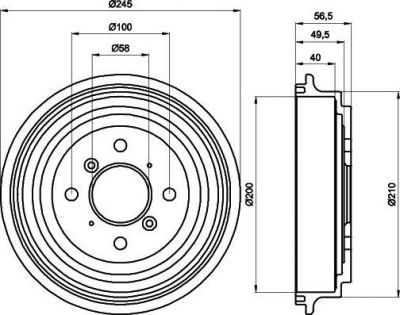 Textar 94026300 тормозной барабан на SUZUKI BALENO универсал (EG)
