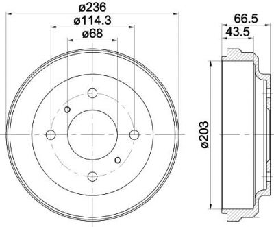 Textar 94026900 тормозной барабан на NISSAN ALMERA II (N16)