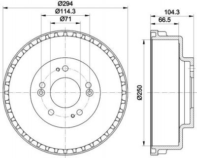 Textar 94031600 тормозной барабан на KIA CARNIVAL I (UP)