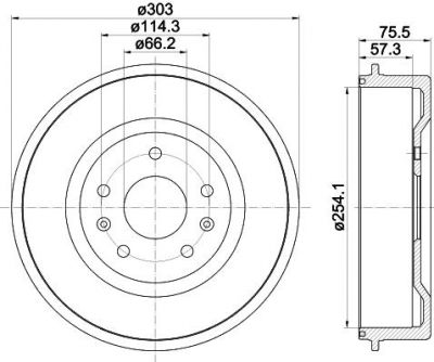 Textar 94032800 тормозной барабан на LAND ROVER FREELANDER Soft Top (LN_)