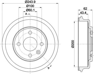Textar 94036900 тормозной барабан на CHEVROLET AVEO седан (T300)