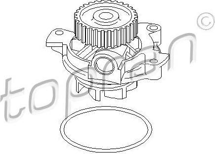 Topran 101 032 водяной насос на AUDI 80 (8C, B4)