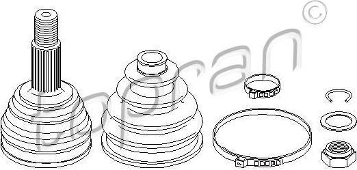 Topran 103 506 шарнирный комплект, приводной вал на VW PASSAT Variant (3A5, 35I)