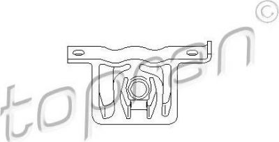 Topran 109 115 кронштейн, глушитель на SKODA OCTAVIA (1U2)