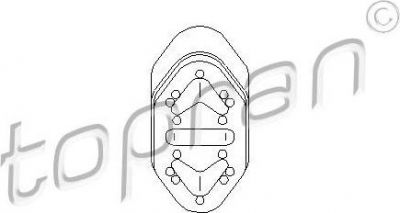 Topran 111 593 кронштейн, глушитель на VW CADDY II пикап (9U7)