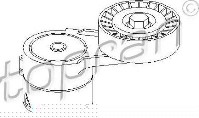 Topran 205 741 натяжной ролик, поликлиновой ремень на OPEL ASTRA G универсал (F35_)