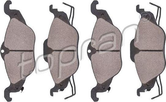 Topran 205 780 комплект тормозных колодок, дисковый тормоз на OPEL ASTRA G седан (F69_)