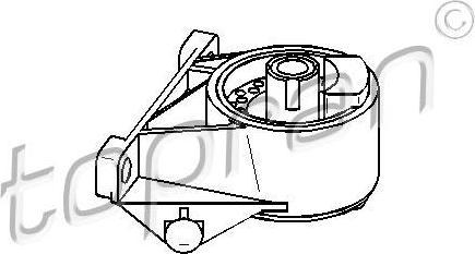 Topran 206 164 подвеска, двигатель на OPEL ASTRA G седан (F69_)
