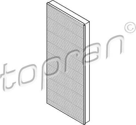 Topran 401 409 фильтр, воздух во внутренном пространстве на MERCEDES-BENZ SPRINTER 4-t фургон (904)