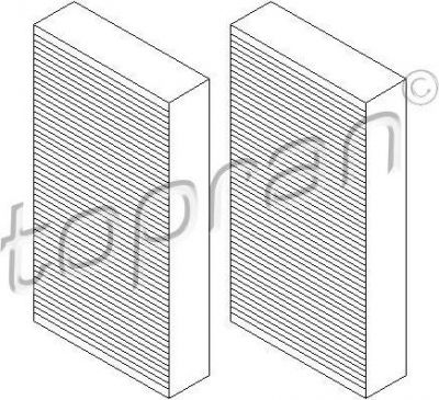 Topran 407 738 фильтр, воздух во внутренном пространстве на MERCEDES-BENZ S-CLASS (W221)